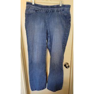 Westbound Woman Jeans Womens 16W Regular Straight Leg Medium Wash Denim Blue